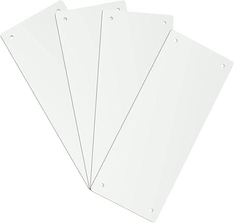 Blank Aluminum Sign Blanks (White, 10×3.5")