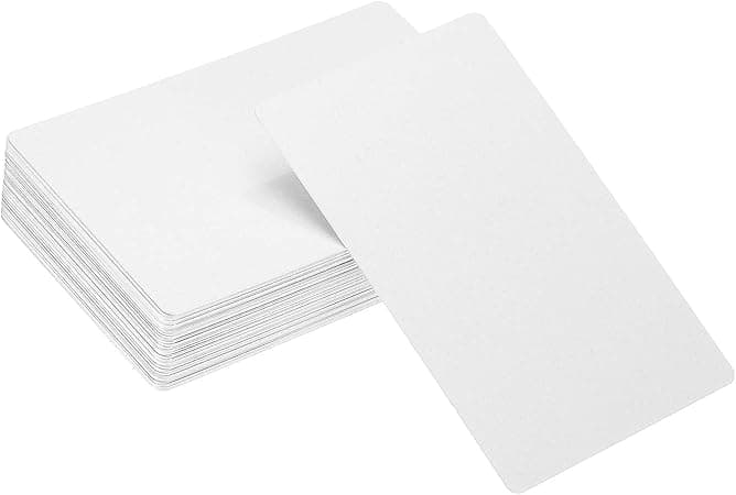 Frosted White Aluminum Business Card Blanks (30-Pack)