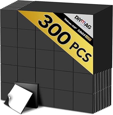 DIYMAG Adhesive Magnets (300-Pack, Small Circles)