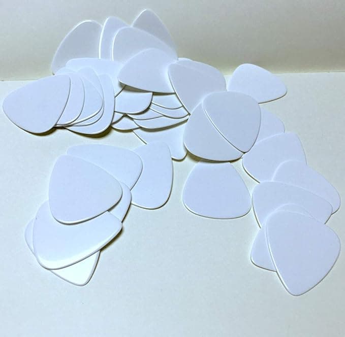 Plain White Guitar Picks (20-Pack)