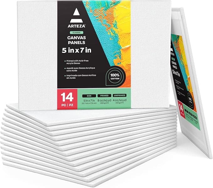 ARTEZA Canvas Boards 5×7 (14-Pack)