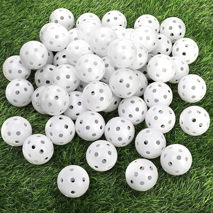 Practice Golf Balls (100-Pack, White Plastic)
