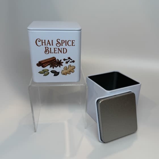Square White Metal Tins with Airtight Lids (12-Pack, 3oz)