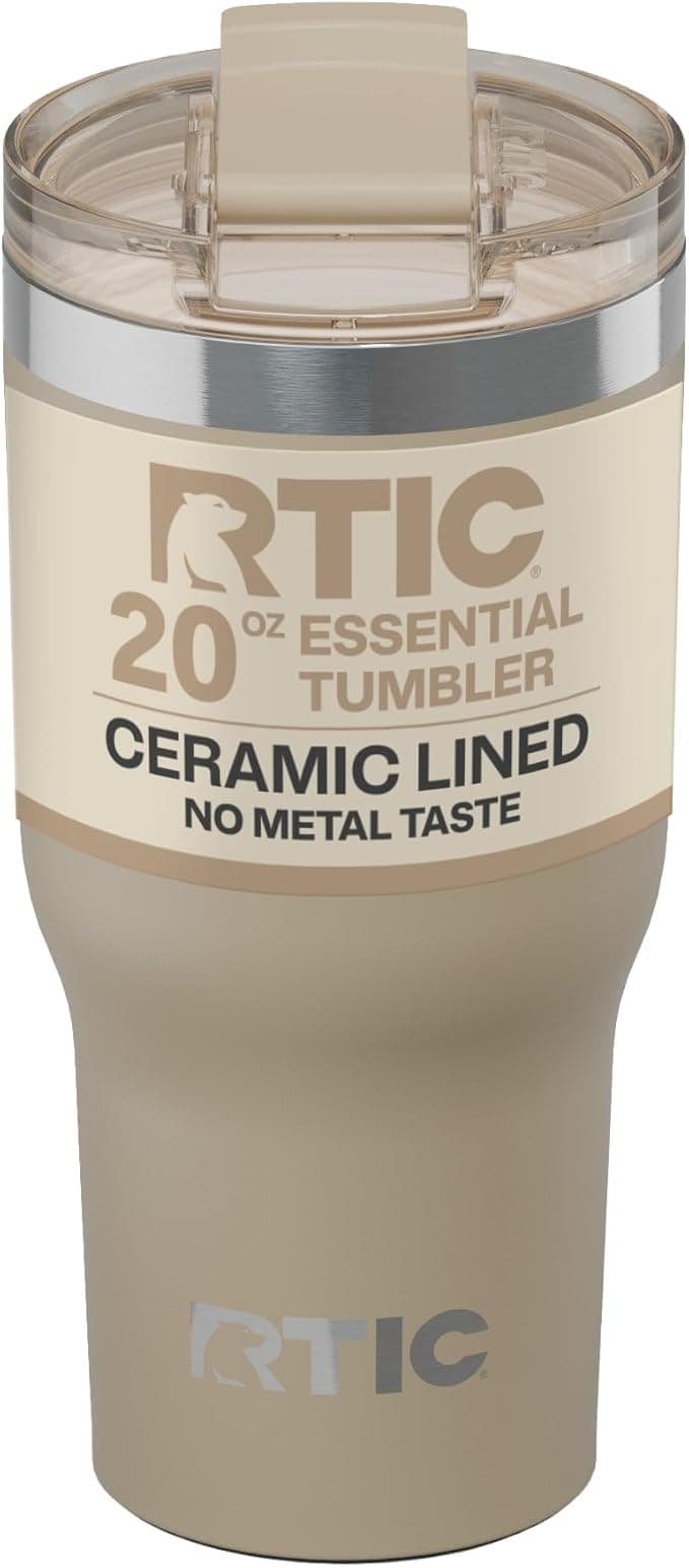RTIC 20oz Essential Tumbler (White, Ceramic Lined)