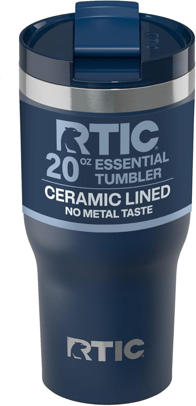 RTIC 20oz Essential Tumbler (Black, Ceramic Lined)